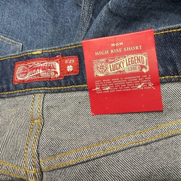 NWT LUCKY BRAND Lucky Legend Acdc 3" High Rise Mom Short Play Your Part 8/29 - Picture 14 of 16